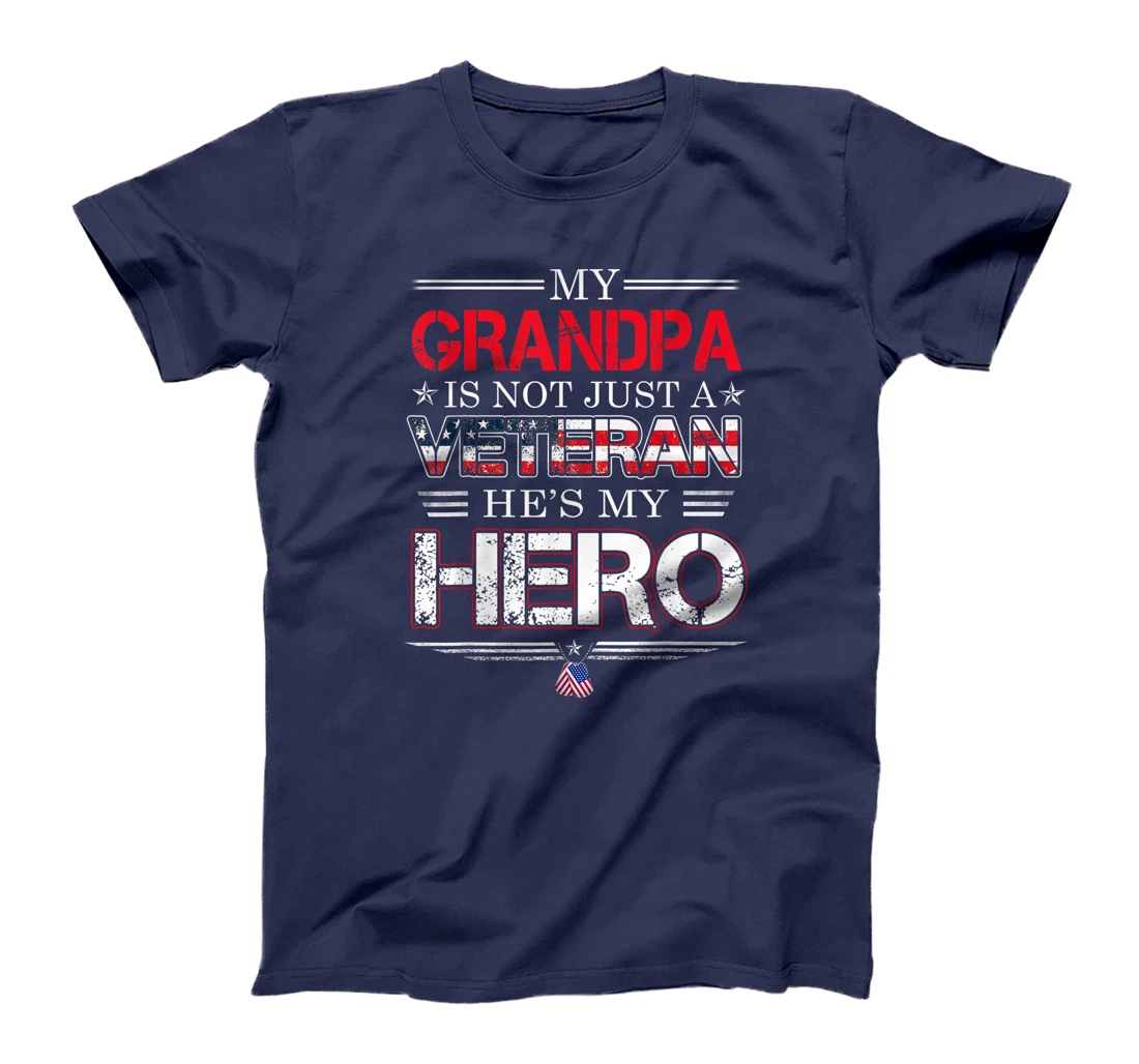 Military Family Veteran Support My Grandpa Veteran Memorial T-Shirt