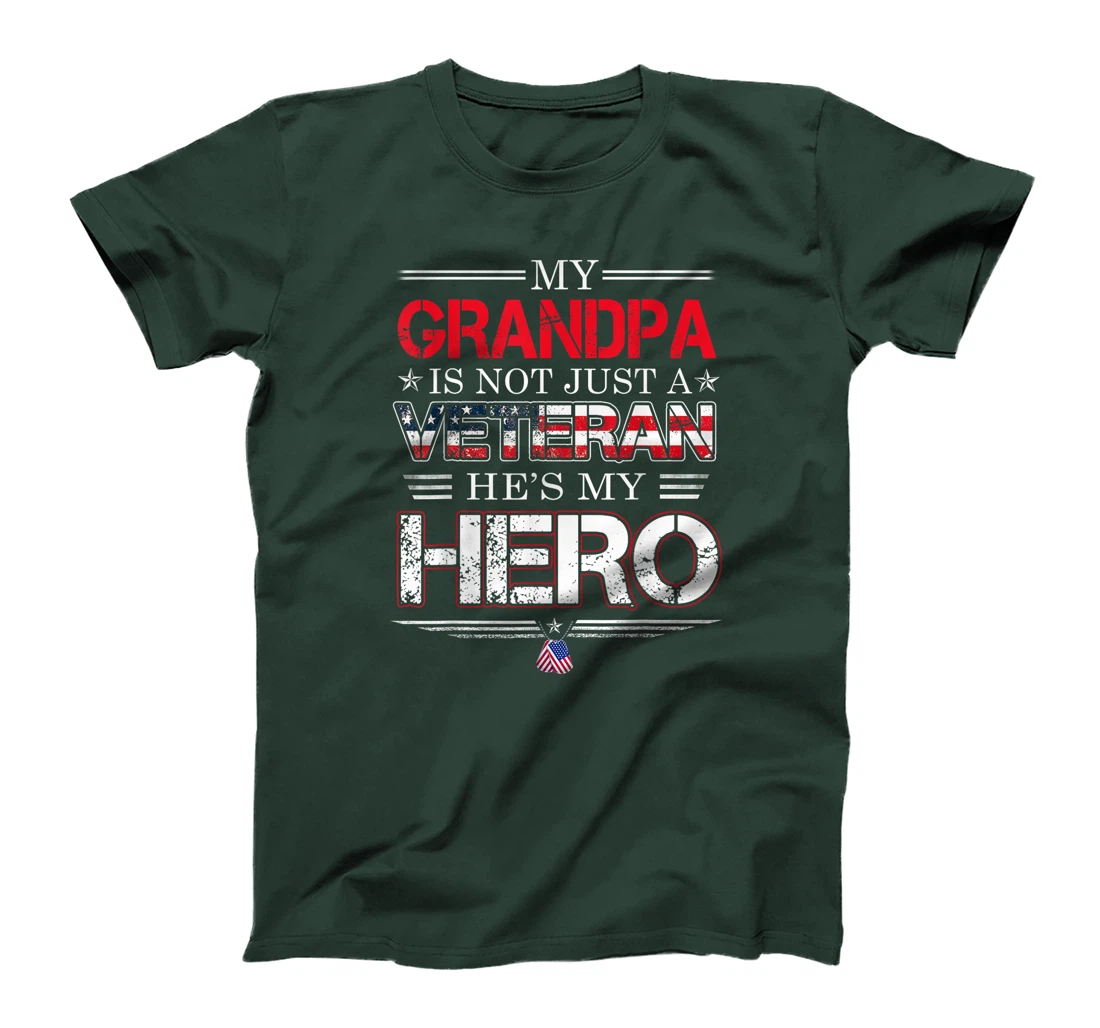 Military Family Veteran Support My Grandpa Veteran Memorial T-Shirt