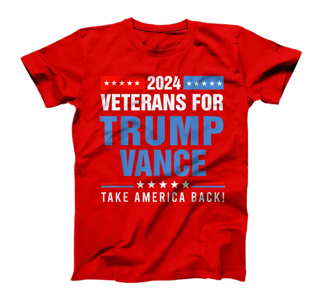 Veterans For Trump Vance 2024 Presidential Campaign T-Shirt
