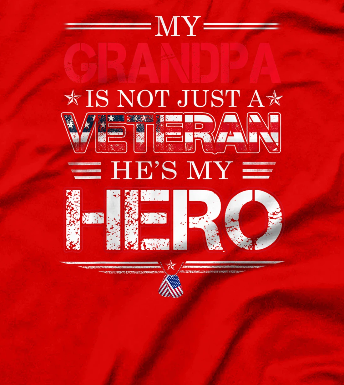 Military Family Veteran Support My Grandpa Veteran Memorial T-Shirt