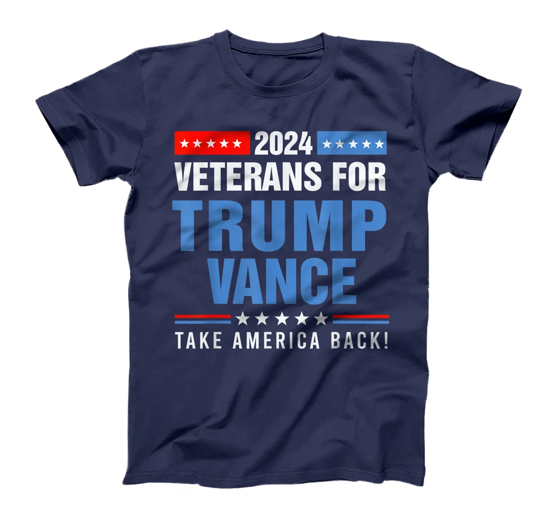 Veterans For Trump Vance 2024 Presidential Campaign T-Shirt