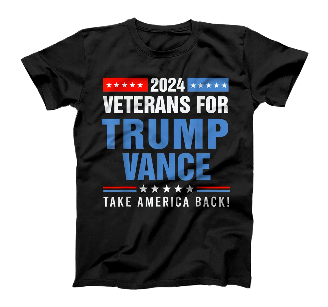Veterans For Trump Vance 2024 Presidential Campaign T-Shirt