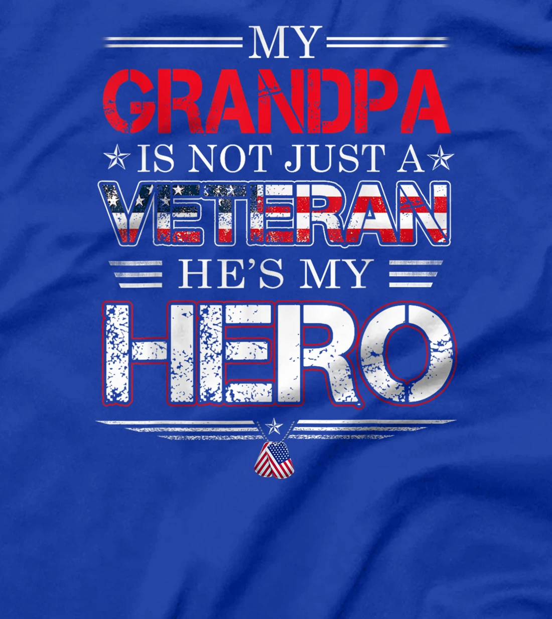 Military Family Veteran Support My Grandpa Veteran Memorial T-Shirt