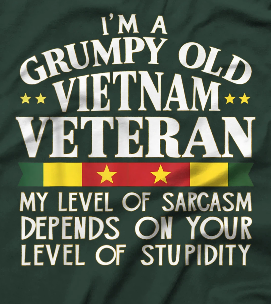 Korean War Veteran Shirt Grumpy Old Alumni Sarcasm Stupidity T-Shirt