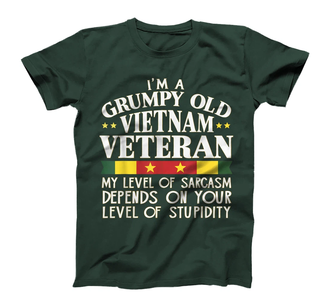 Korean War Veteran Shirt Grumpy Old Alumni Sarcasm Stupidity T-Shirt