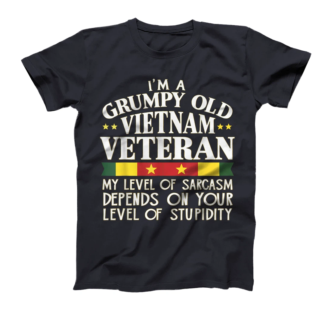 Korean War Veteran Shirt Grumpy Old Alumni Sarcasm Stupidity T-Shirt