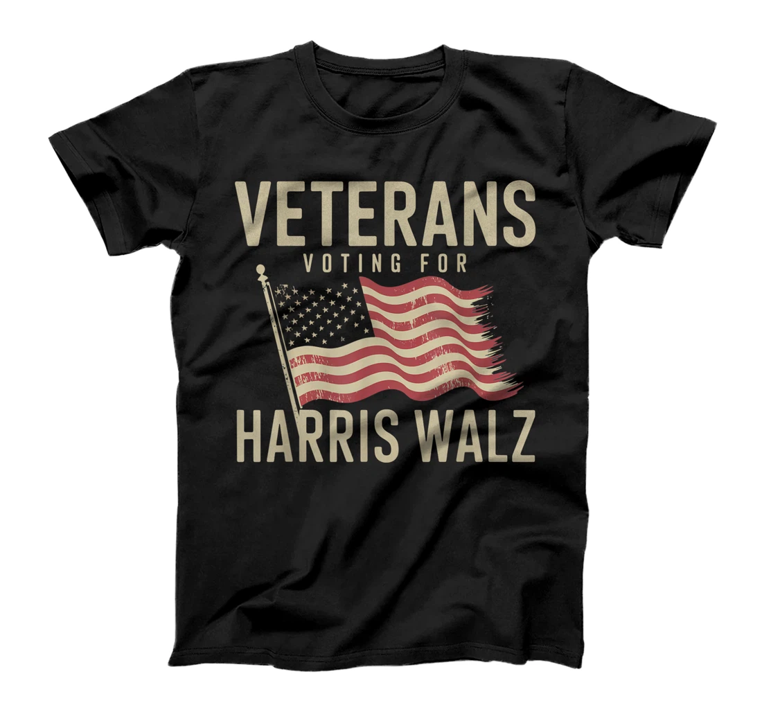 Veterans Voting For Harris Walz Waltz 2024 Veterans T-Shirt