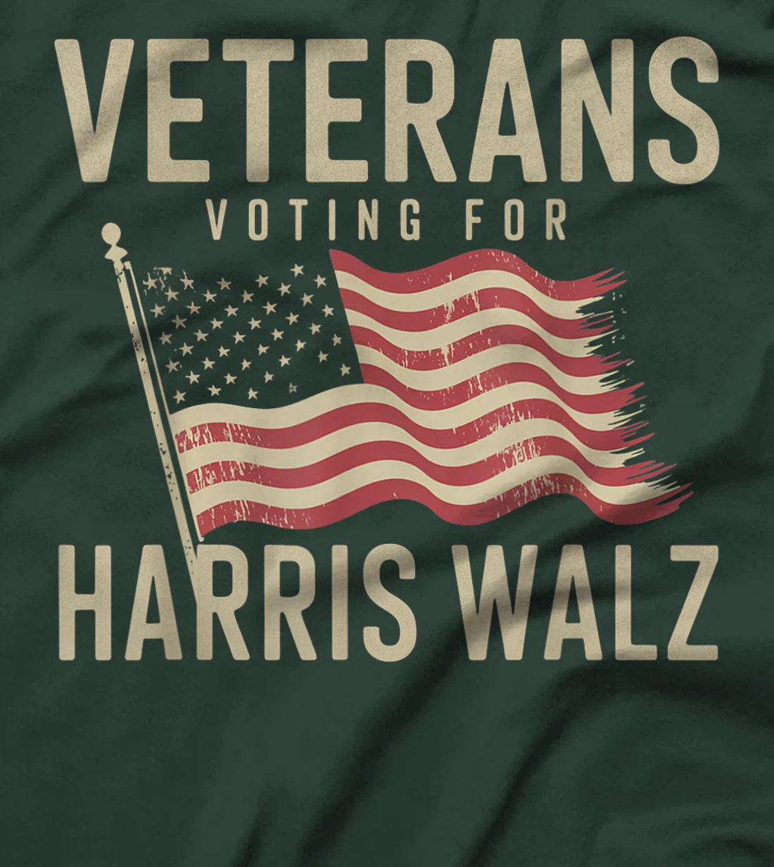 Veterans Voting For Harris Walz Waltz 2024 Veterans T-Shirt