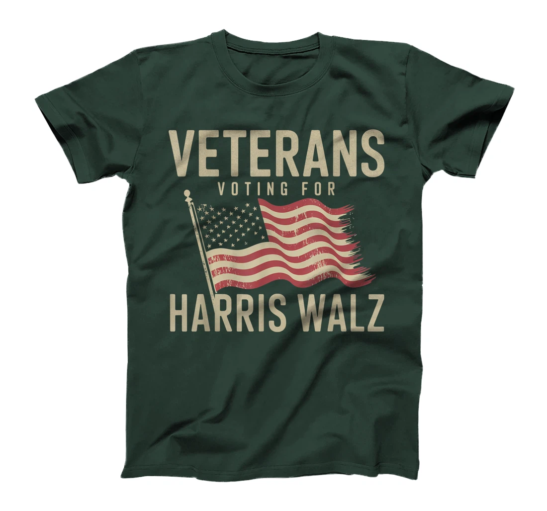 Veterans Voting For Harris Walz Waltz 2024 T-Shirt