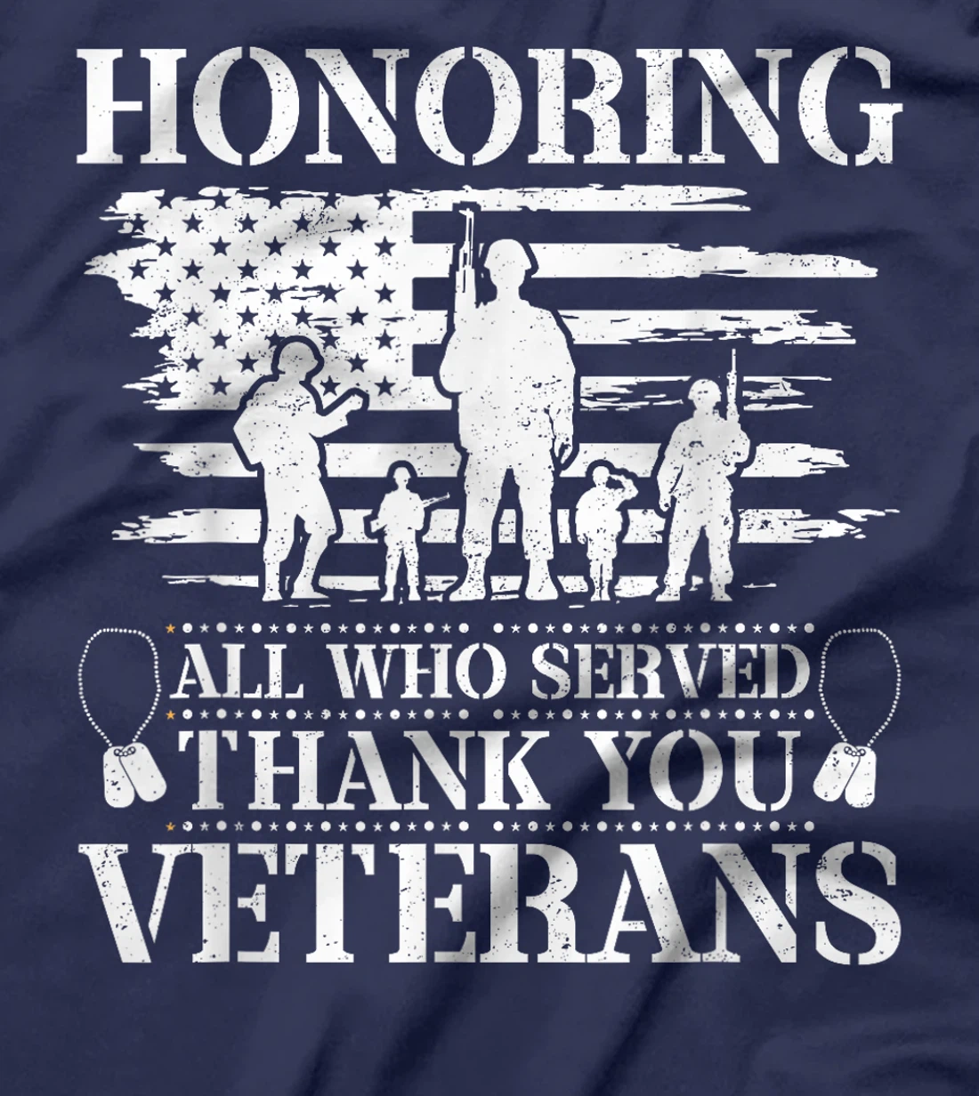 Honoring All Who Served Thank You Veterans Day US Veteran T-Shirt