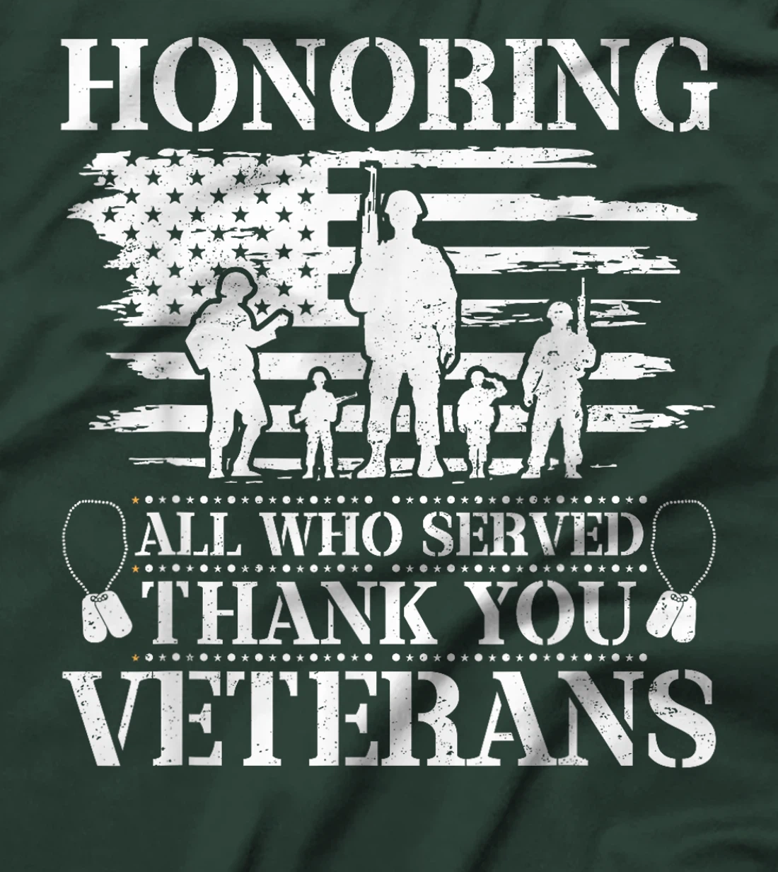 Honoring All Who Served Thank You Veterans Day US Veteran T-Shirt