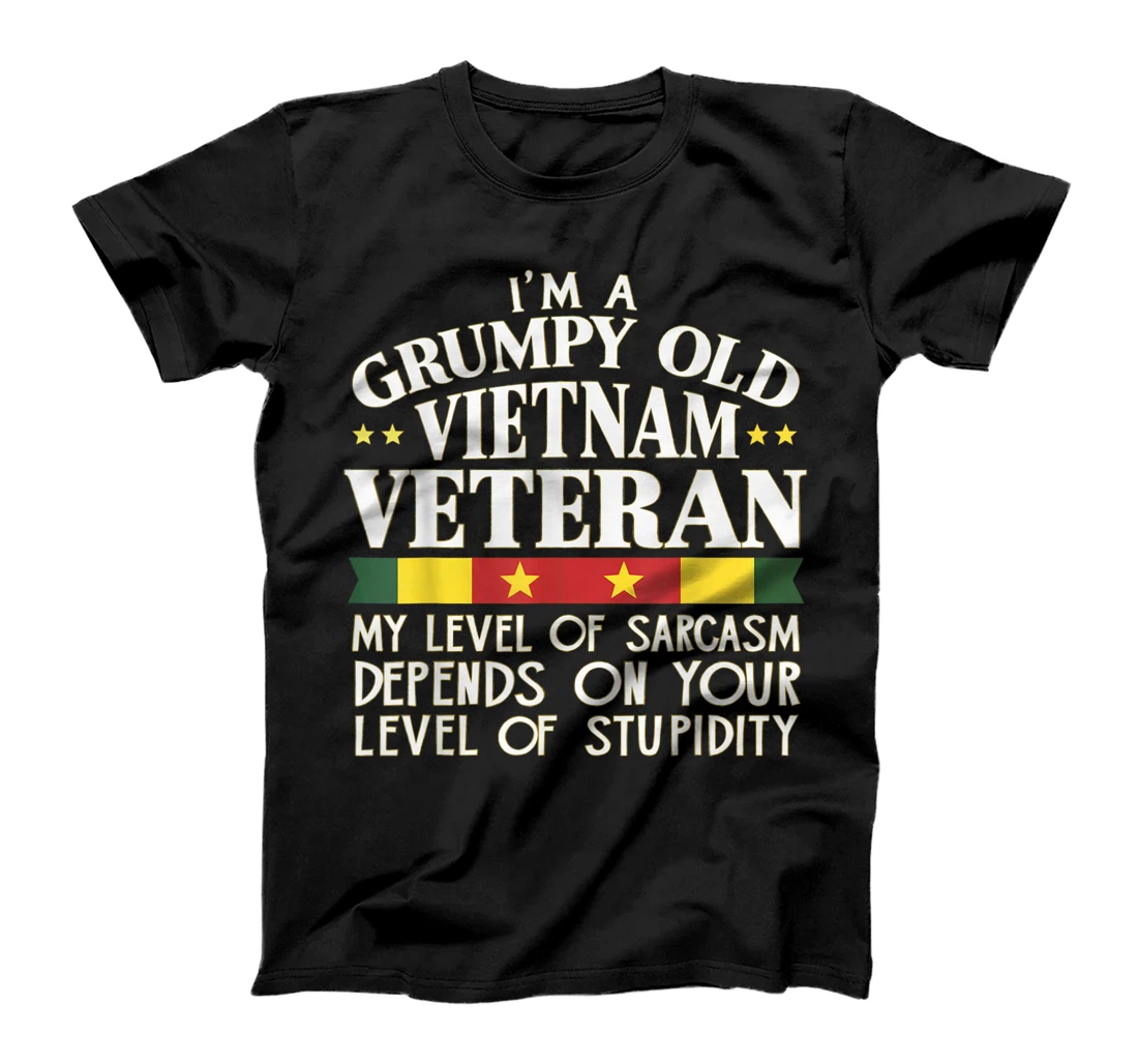 Korean War Veteran Shirt Grumpy Old Alumni Sarcasm Stupidity T-Shirt