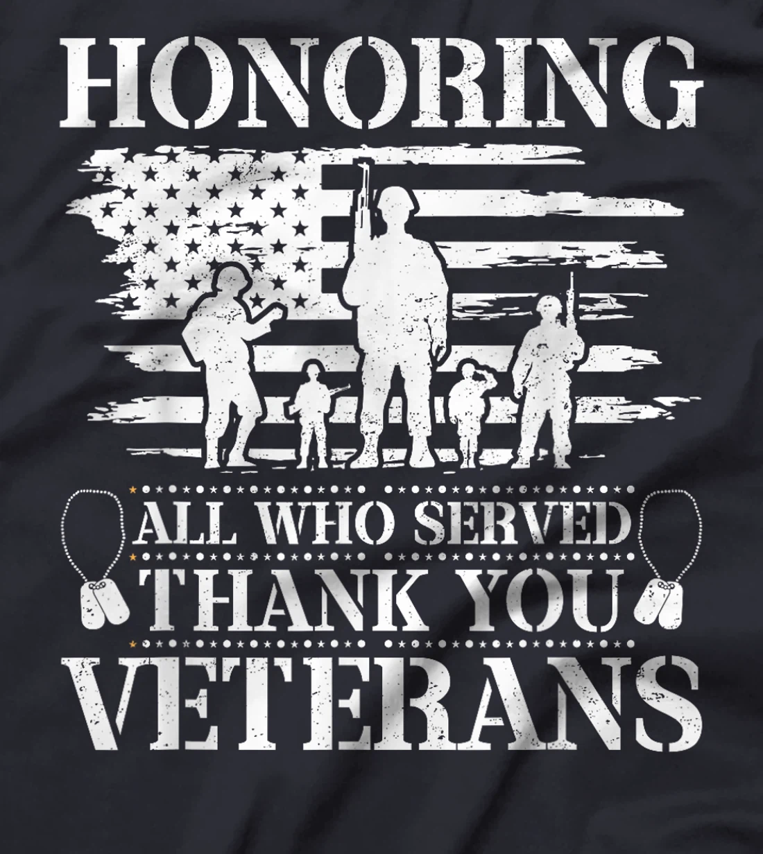 Honoring All Who Served Thank You Veterans Day US Veteran T-Shirt