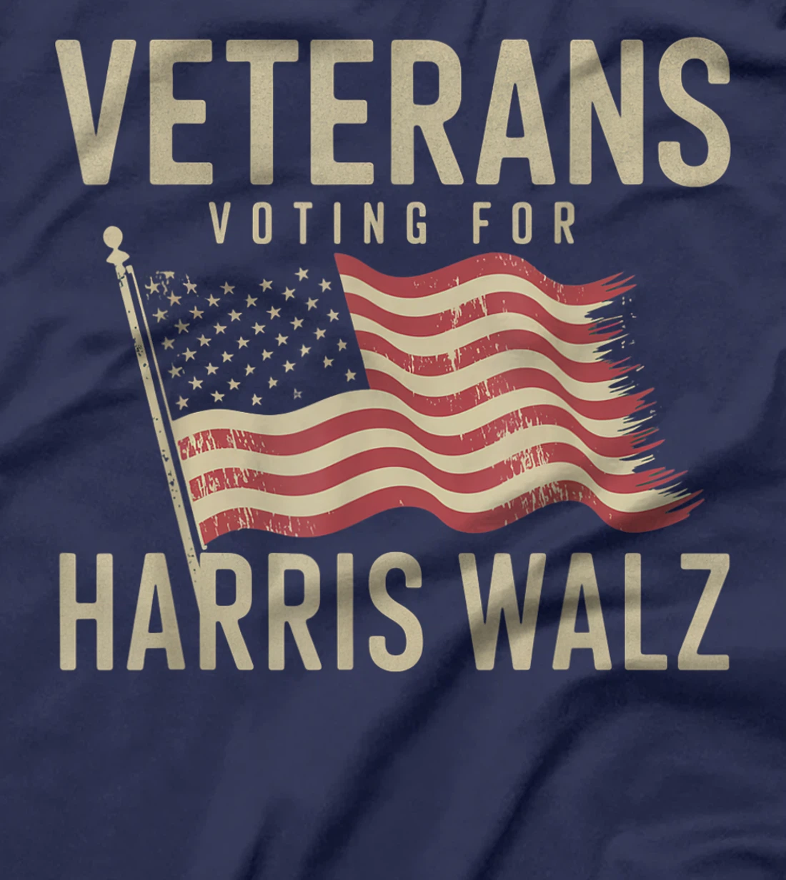 Veterans Voting For Harris Walz Waltz 2024 Veterans T-Shirt