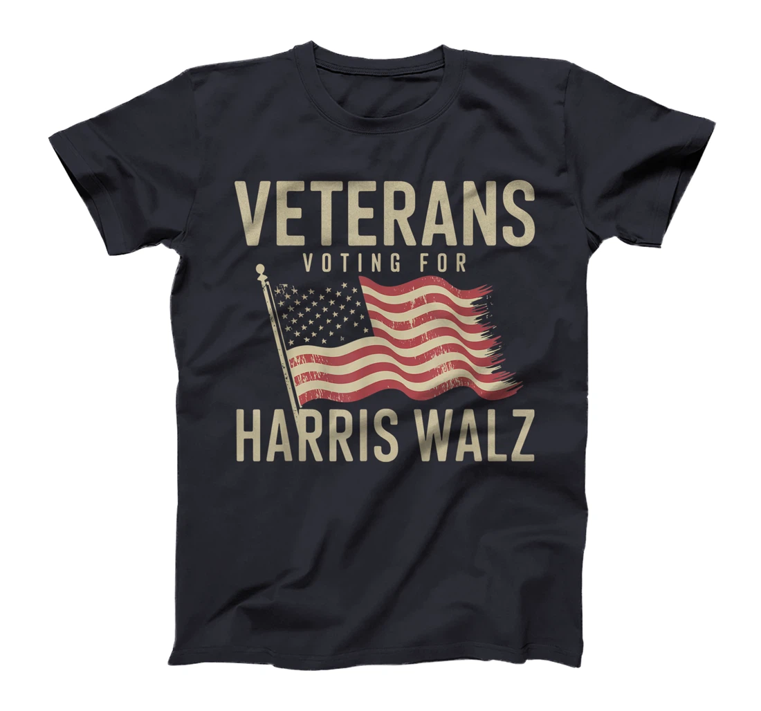 Veterans Voting For Harris Walz Waltz 2024 T-Shirt