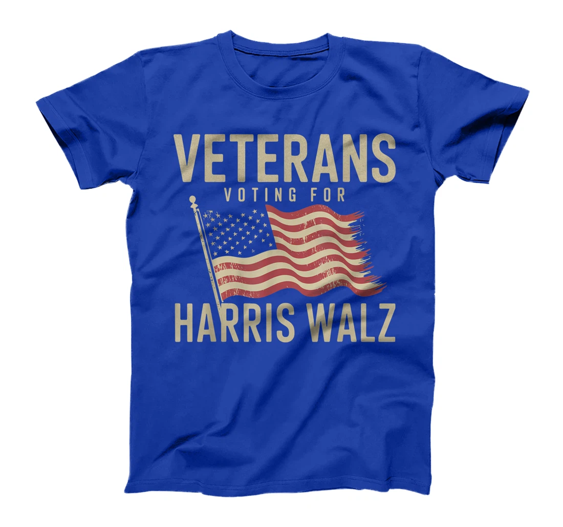 Veterans Voting For Harris Walz Waltz 2024 T-Shirt