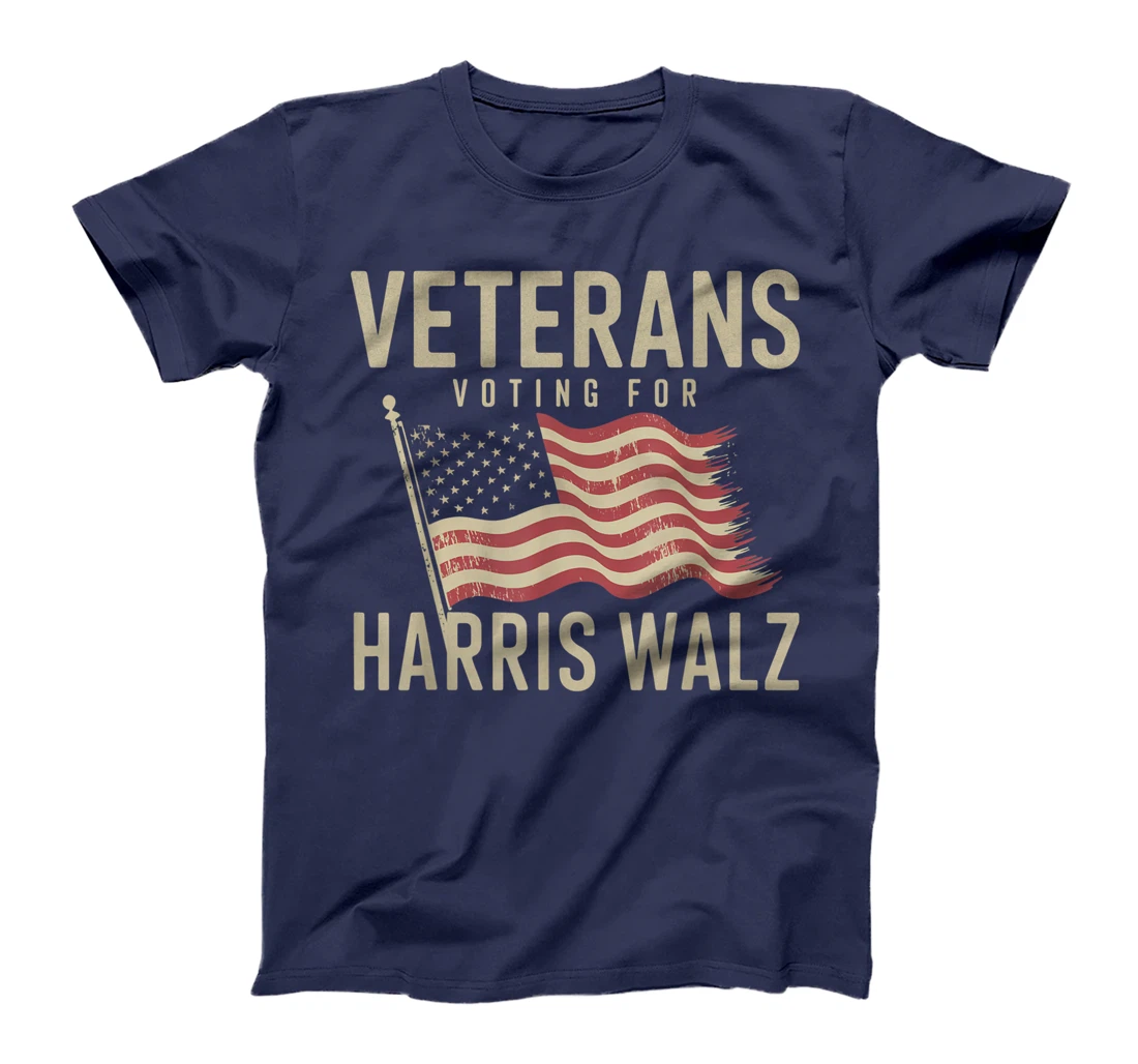 Veterans Voting For Harris Walz Waltz 2024 T-Shirt