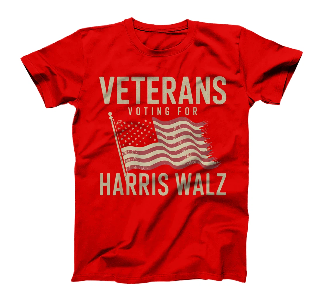 Veterans Voting For Harris Walz Waltz 2024 T-Shirt