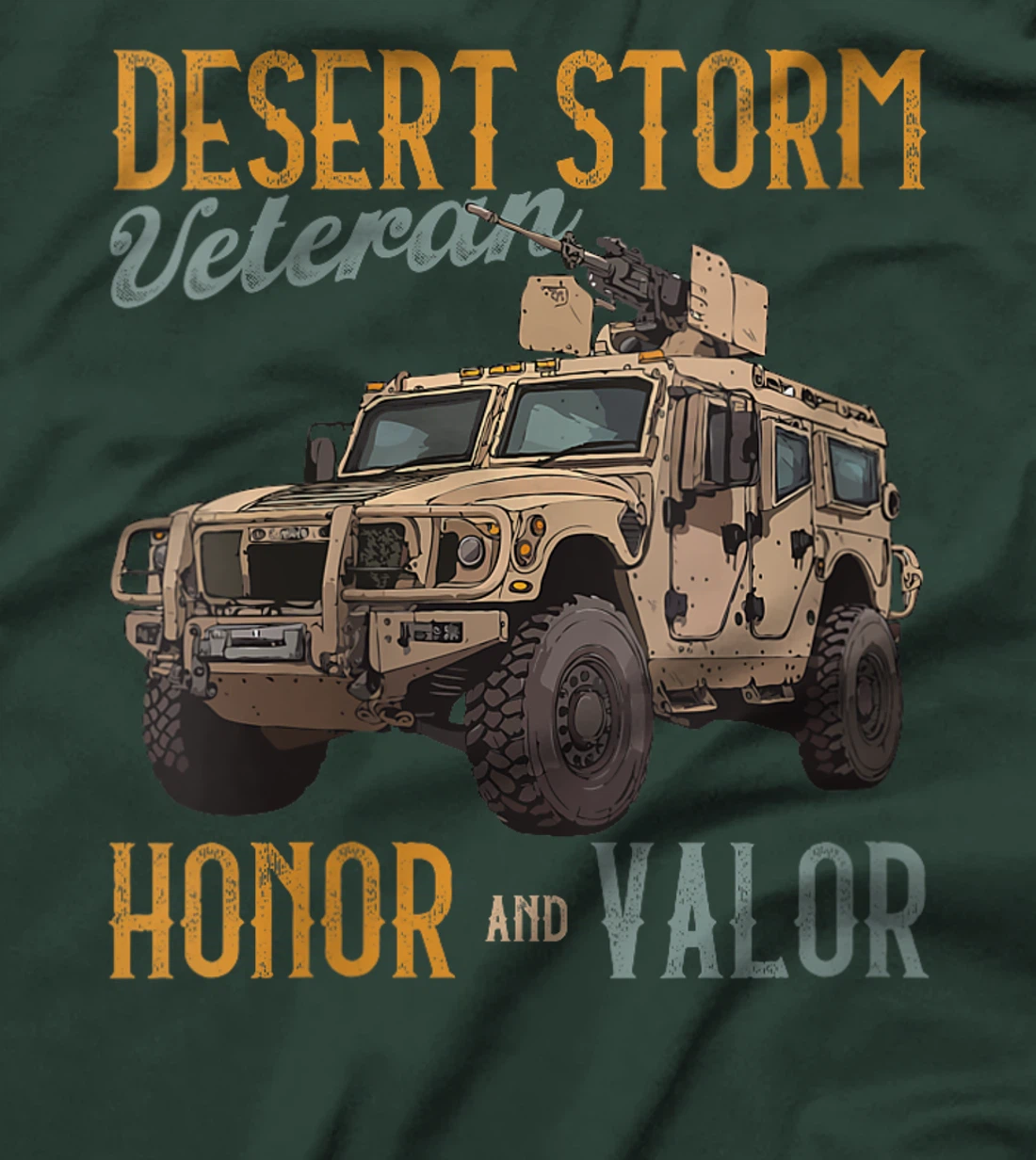 Womens Vet. Persian Gulf War Desert Storm Veteran Honor And Valor T-Shirt