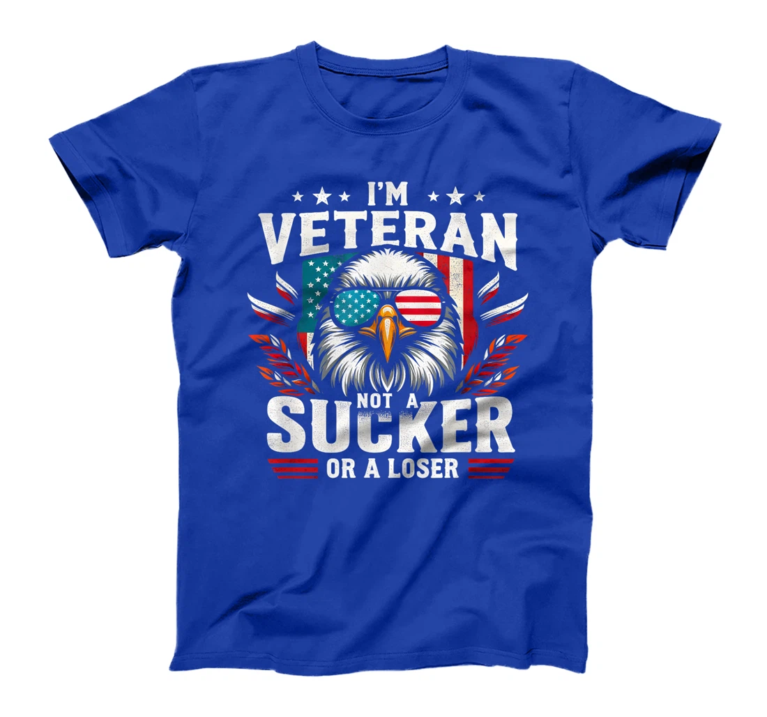 Military Vintage I'm Veteran Not A Sucker Or A Loser Veteran T-Shirt
