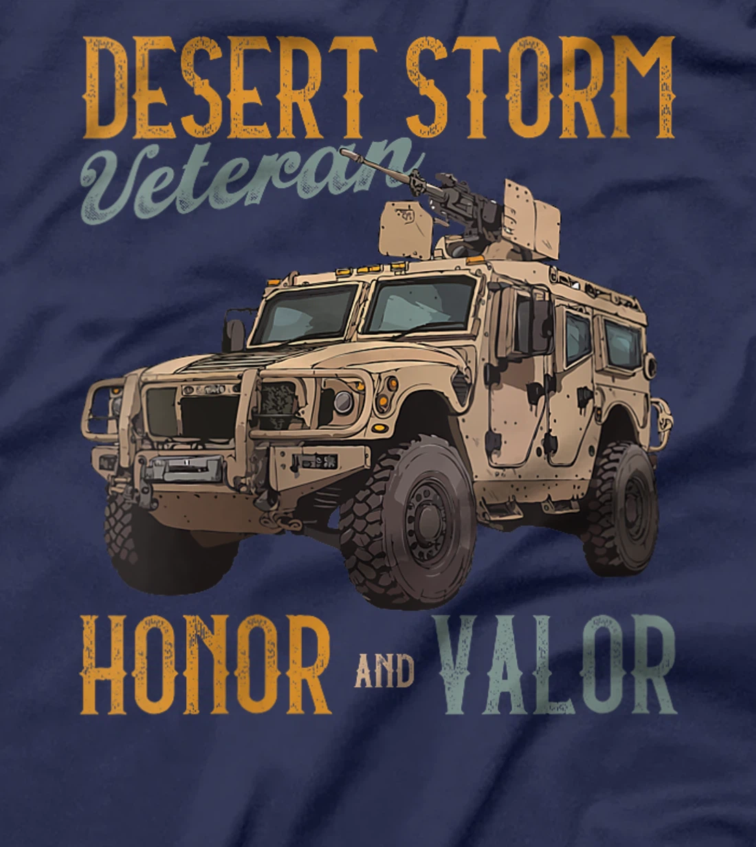 Womens Vet. Persian Gulf War Desert Storm Veteran Honor And Valor T-Shirt