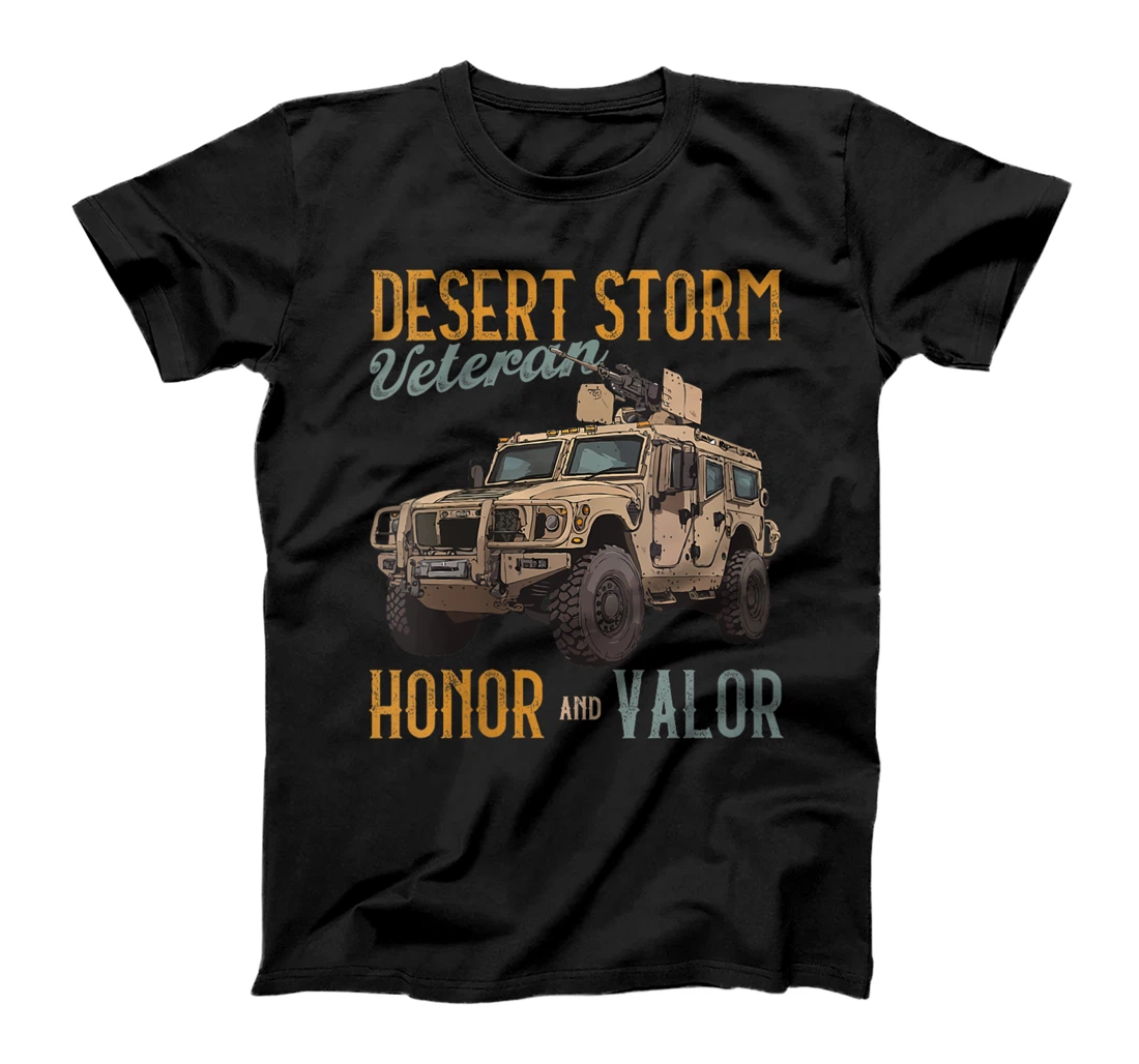 Womens Vet. Persian Gulf War Desert Storm Veteran Honor And Valor T-Shirt