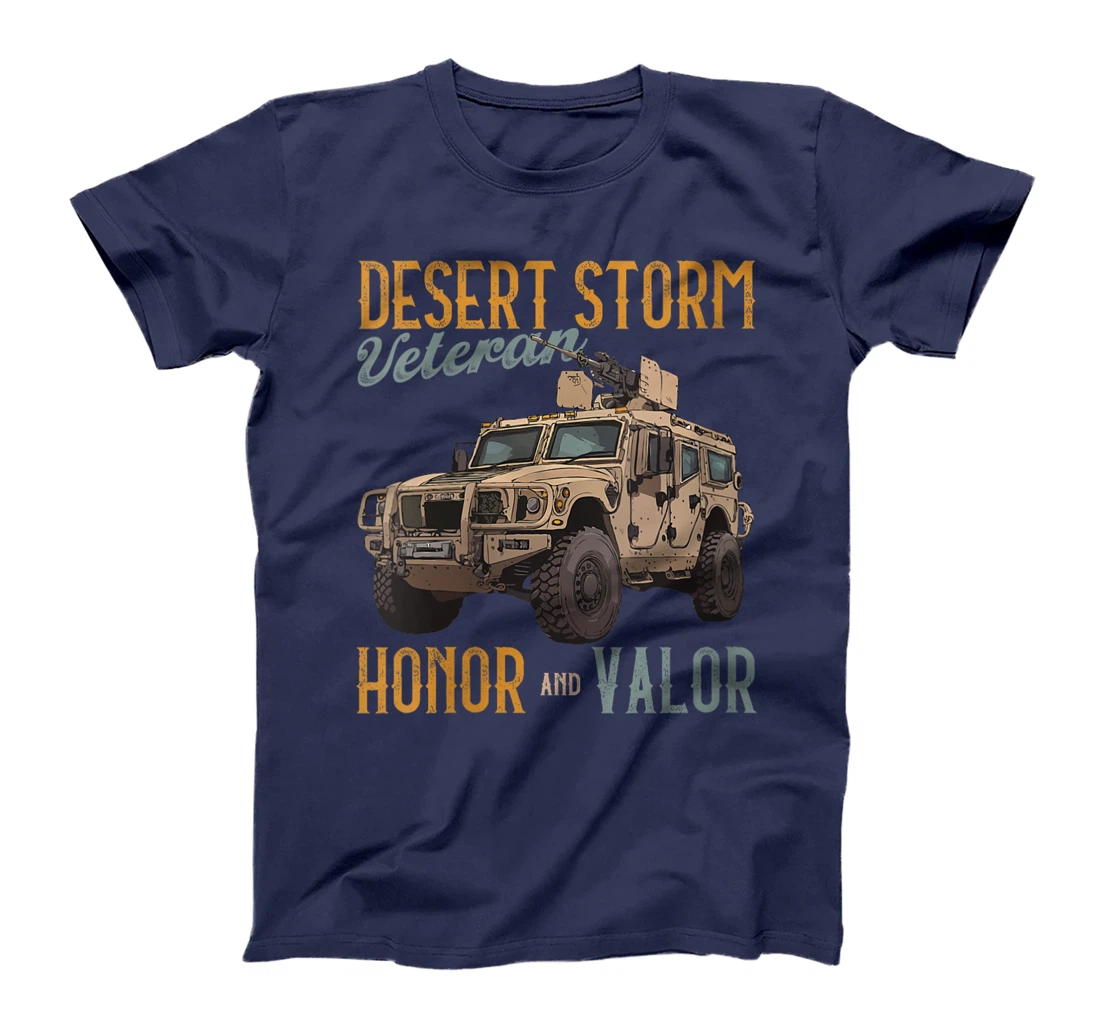 Womens Vet. Persian Gulf War Desert Storm Veteran Honor And Valor T-Shirt