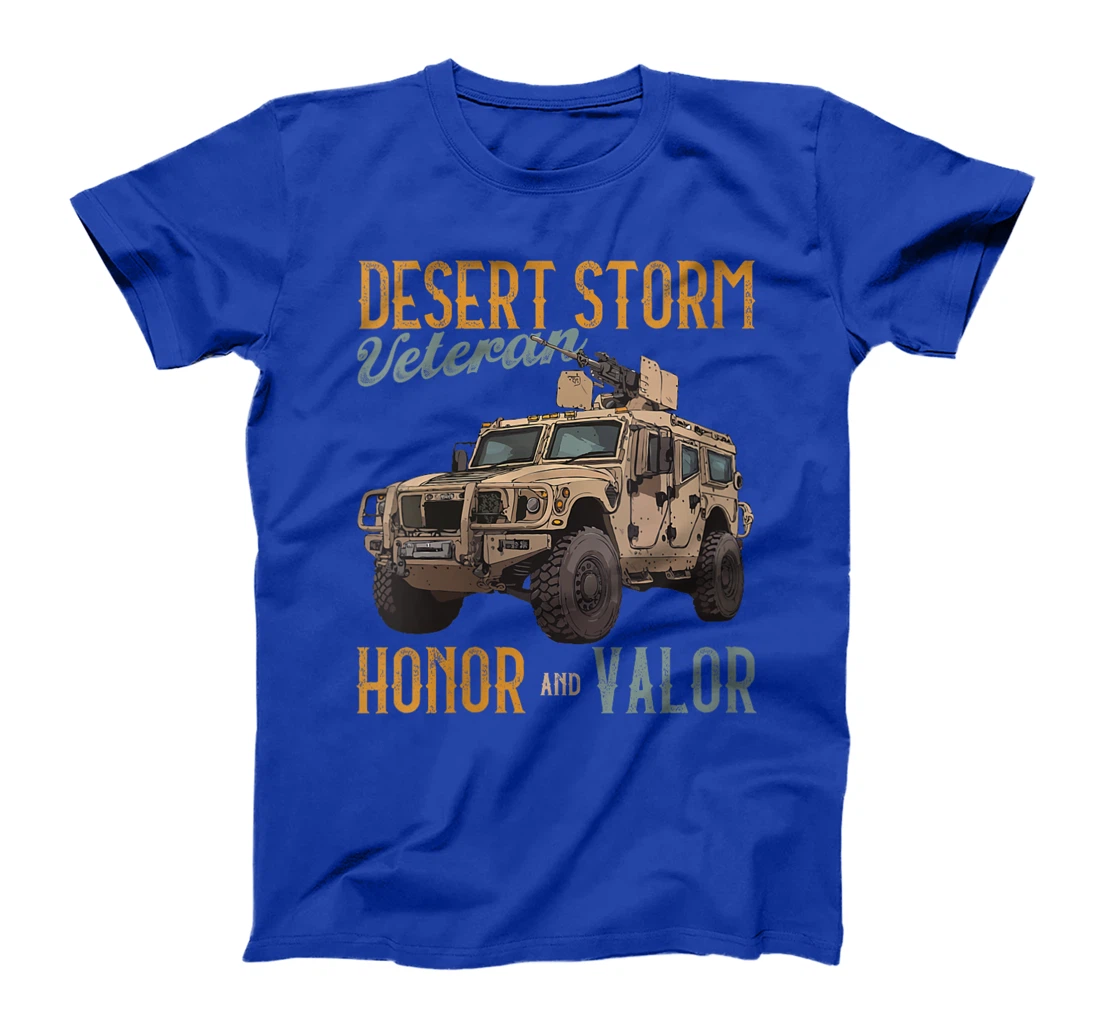 Womens Vet. Persian Gulf War Desert Storm Veteran Honor And Valor T-Shirt