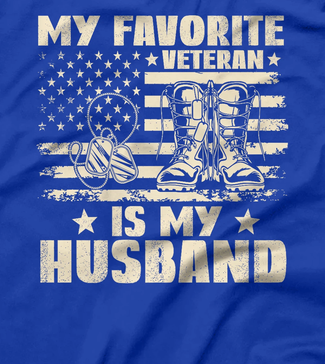 Veterans Day Military US Flag Favorite Veteran Is My Husband Premium T-Shirt