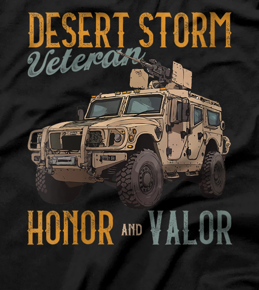 Womens Vet. Persian Gulf War Desert Storm Veteran Honor And Valor T-Shirt