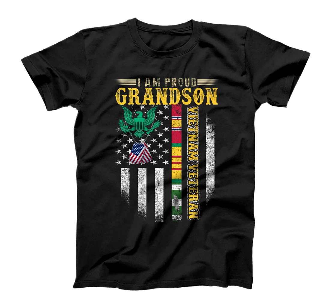 Military Family Veteran Support My Grandson Veteran Memorial Premium T-Shirt