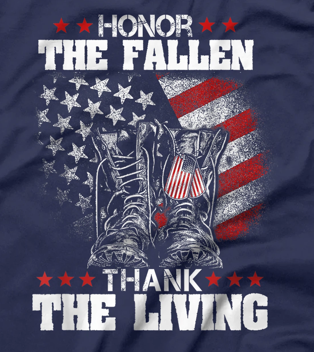 Honor The Fallen Thank The Living Memorial Day Veteran Day T-Shirt