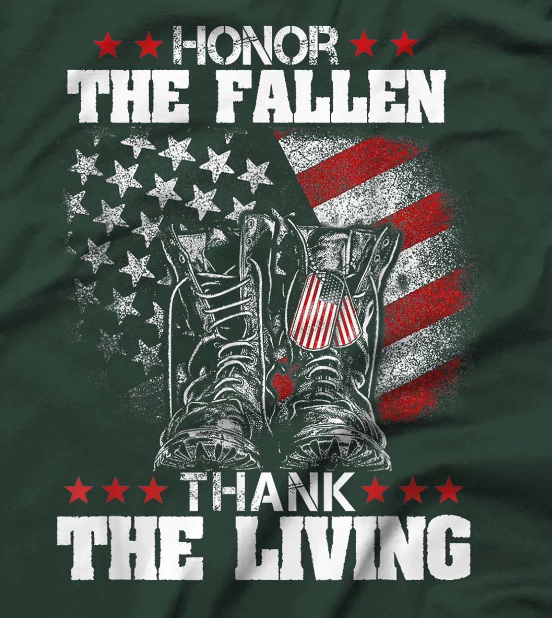 Honor The Fallen Thank The Living Memorial Day Veteran Day T-Shirt