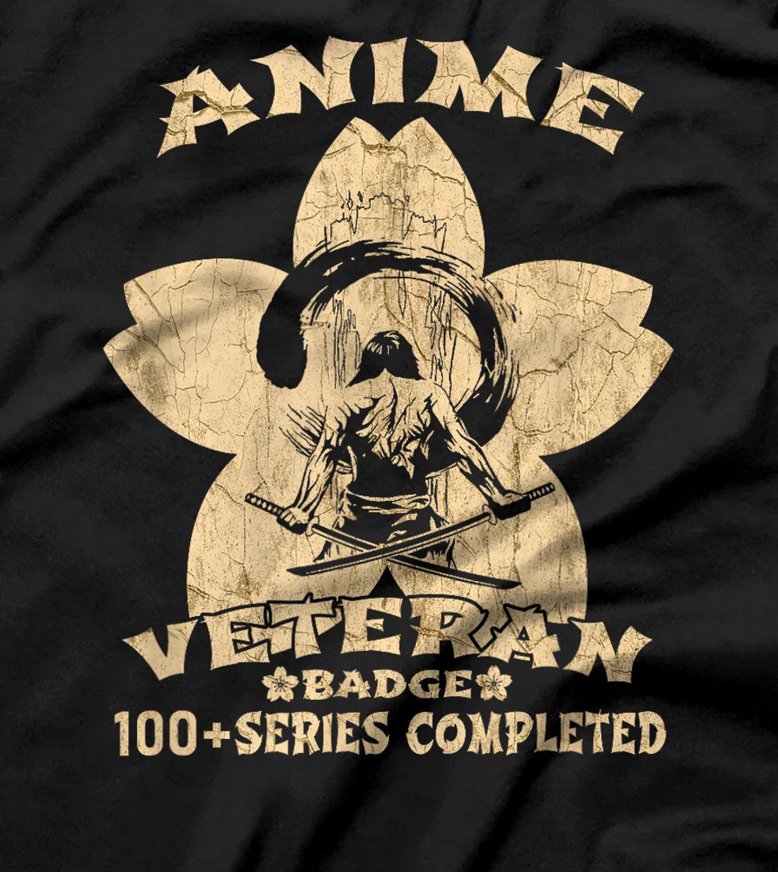 Cool Anime Badge Superfan Otaku Vintage Anime Veteran T-Shirt