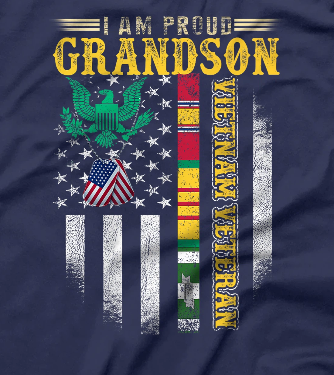 Military Family Veteran Support My Grandson Veteran Memorial Premium T-Shirt