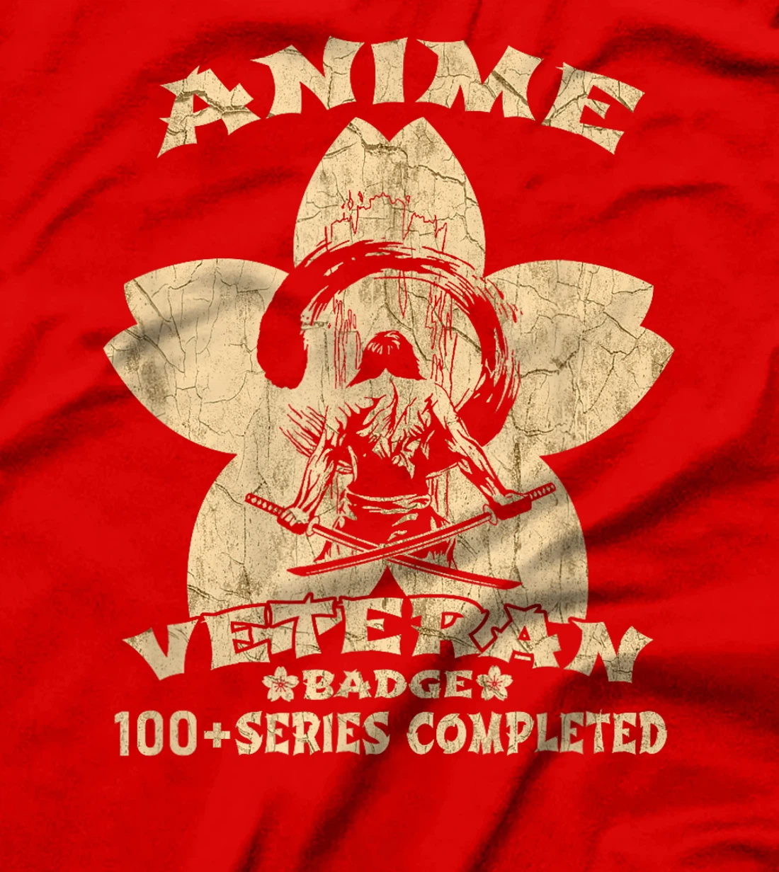 Cool Anime Badge Superfan Otaku Vintage Anime Veteran T-Shirt