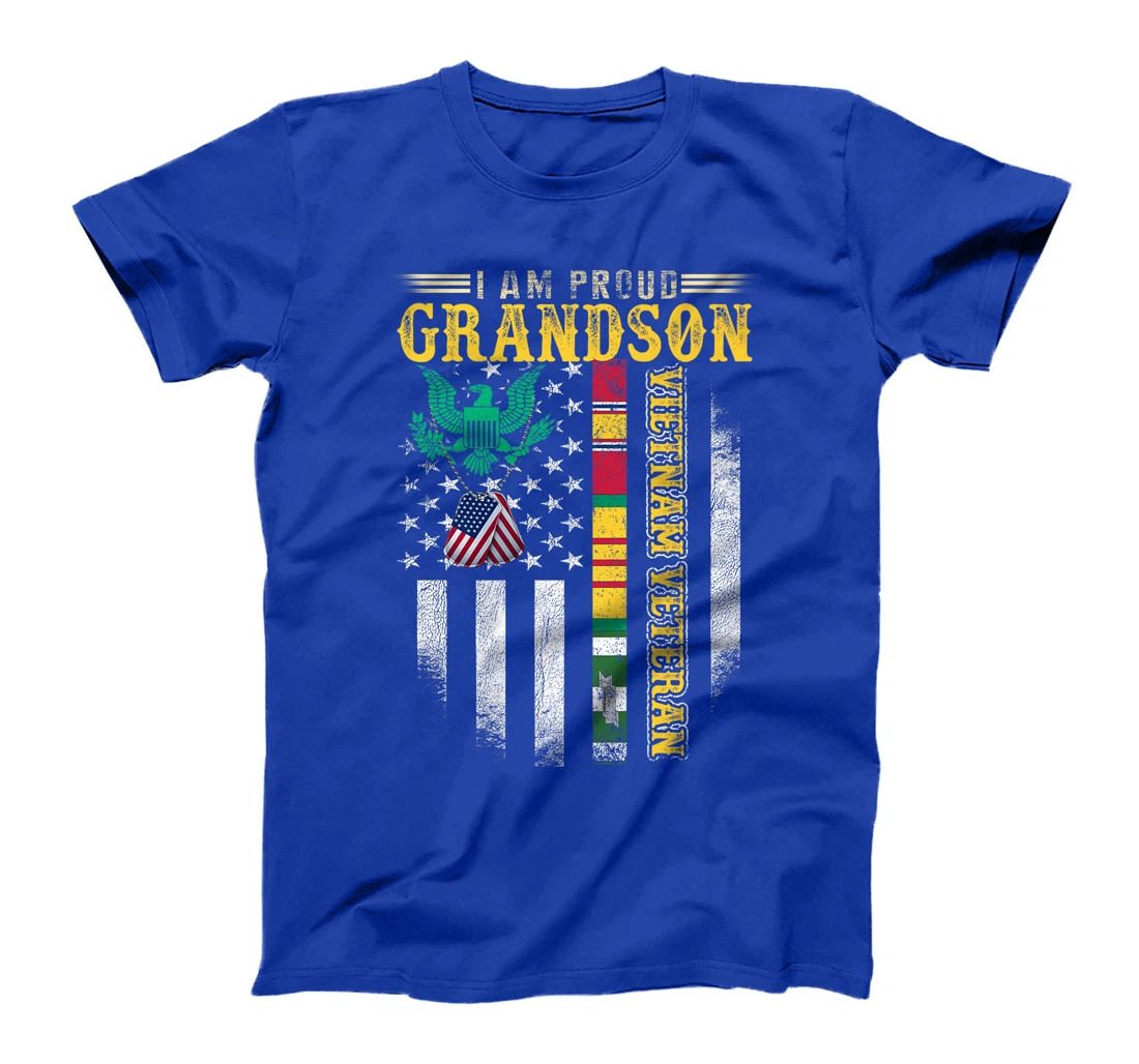Military Family Veteran Support My Grandson Veteran Memorial Premium T-Shirt