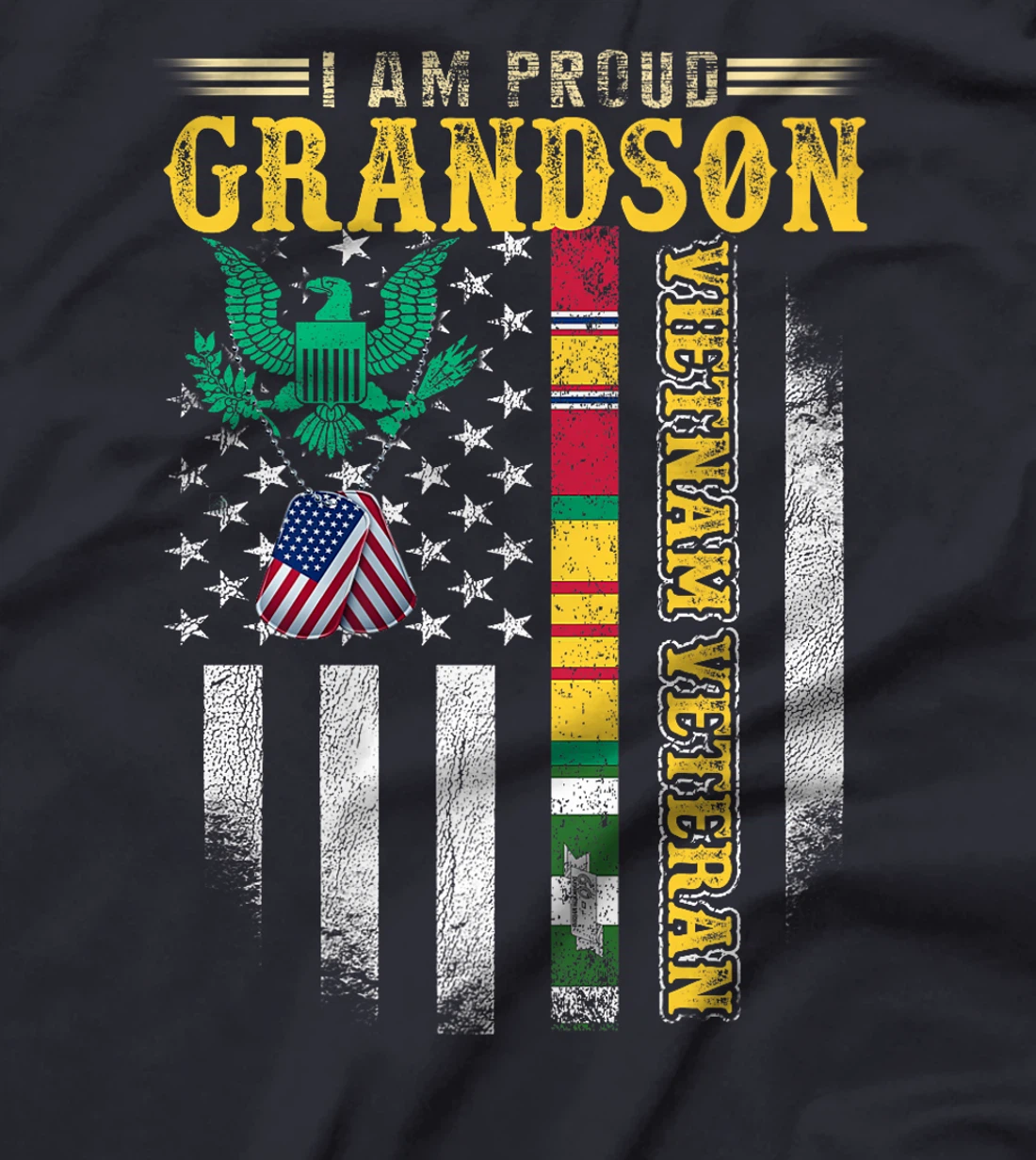 Military Family Veteran Support My Grandson Veteran Memorial Premium T-Shirt