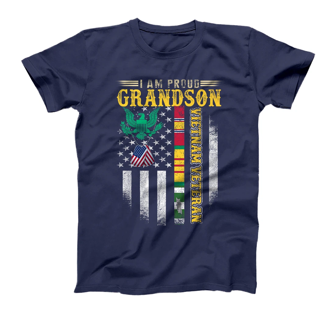 Military Family Veteran Support My Grandson Veteran Memorial Premium T-Shirt