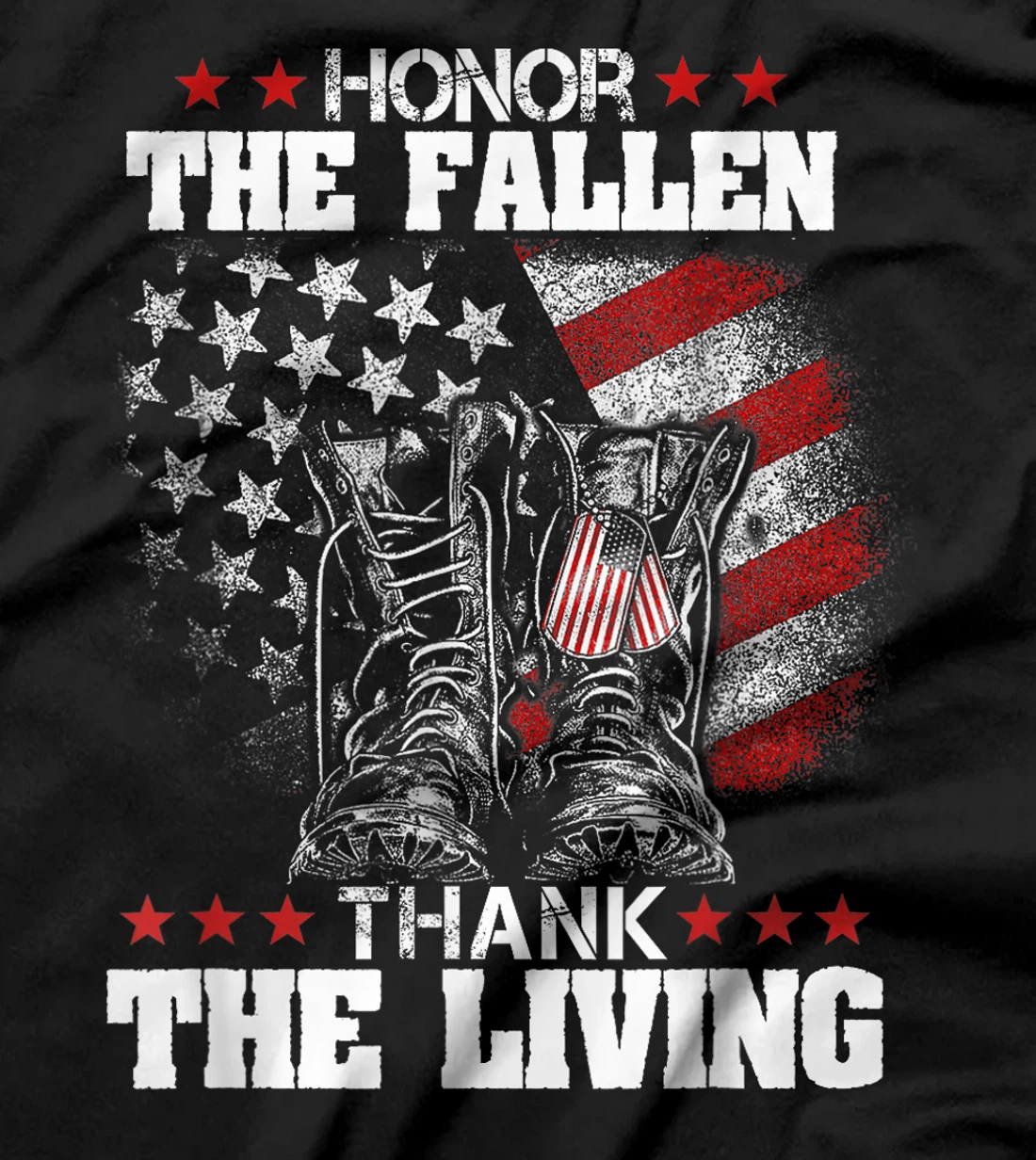 Honor The Fallen Thank The Living Memorial Day Veteran Day T-Shirt