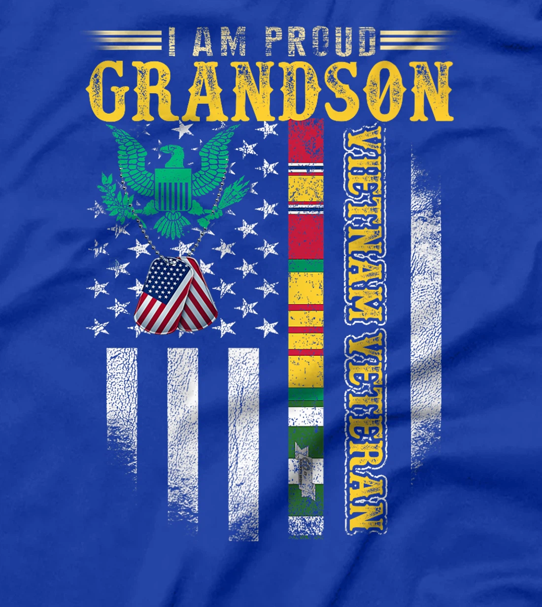 Military Family Veteran Support My Grandson Veteran Memorial Premium T-Shirt