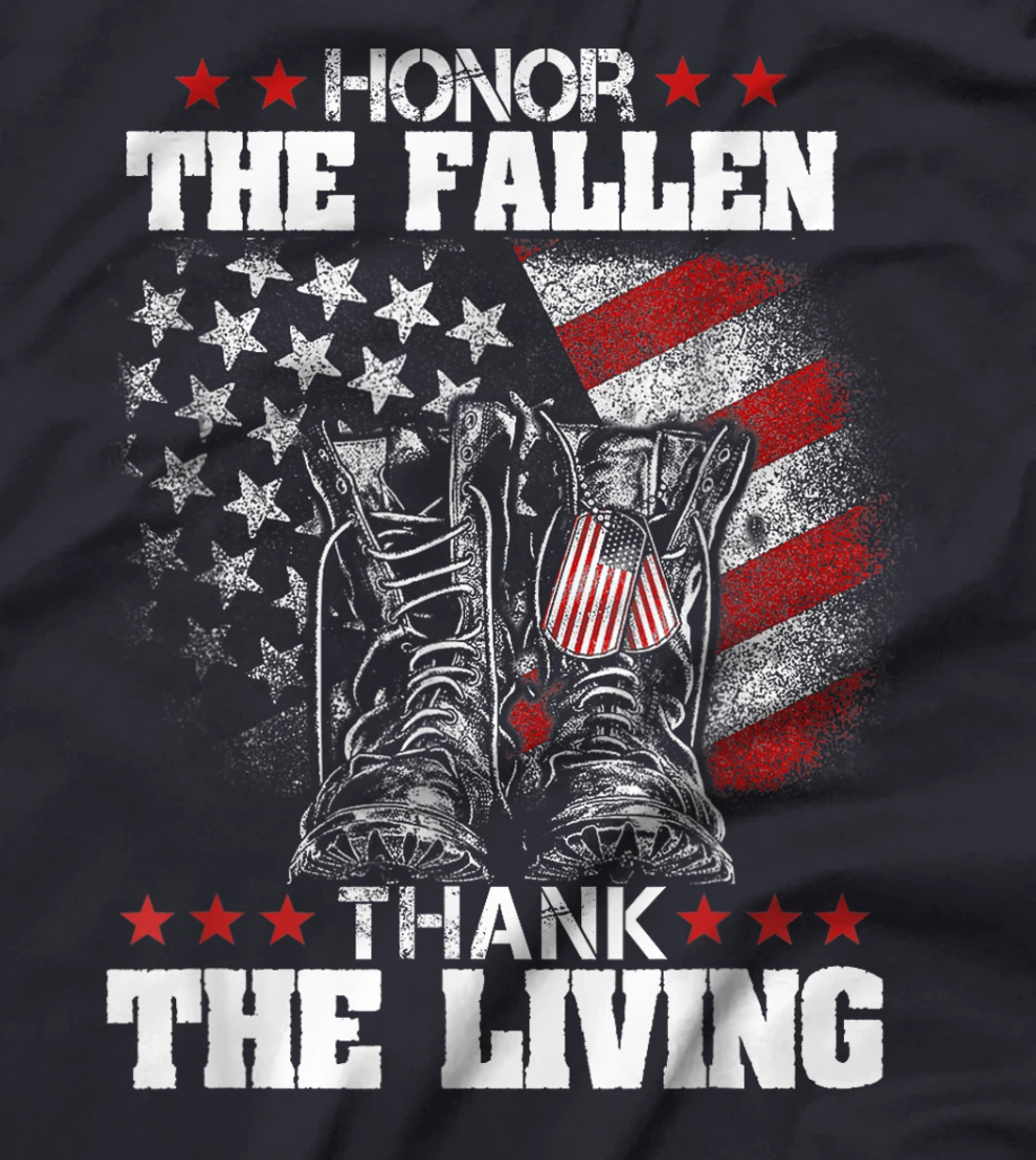 Honor The Fallen Thank The Living Memorial Day Veteran Day T-Shirt