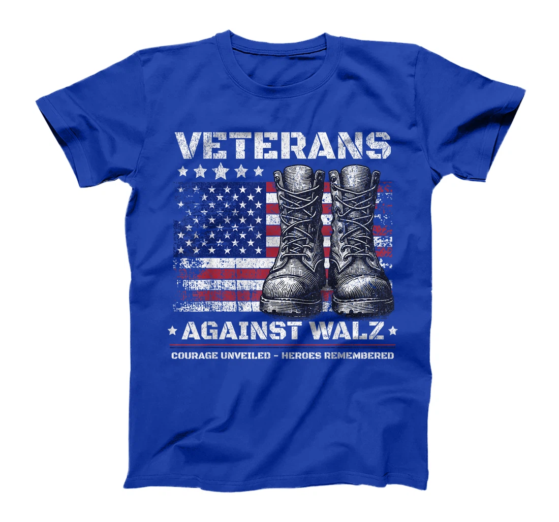 Womens Anti Tim Walz Stolen Valor Veterans Against Walz T-Shirt