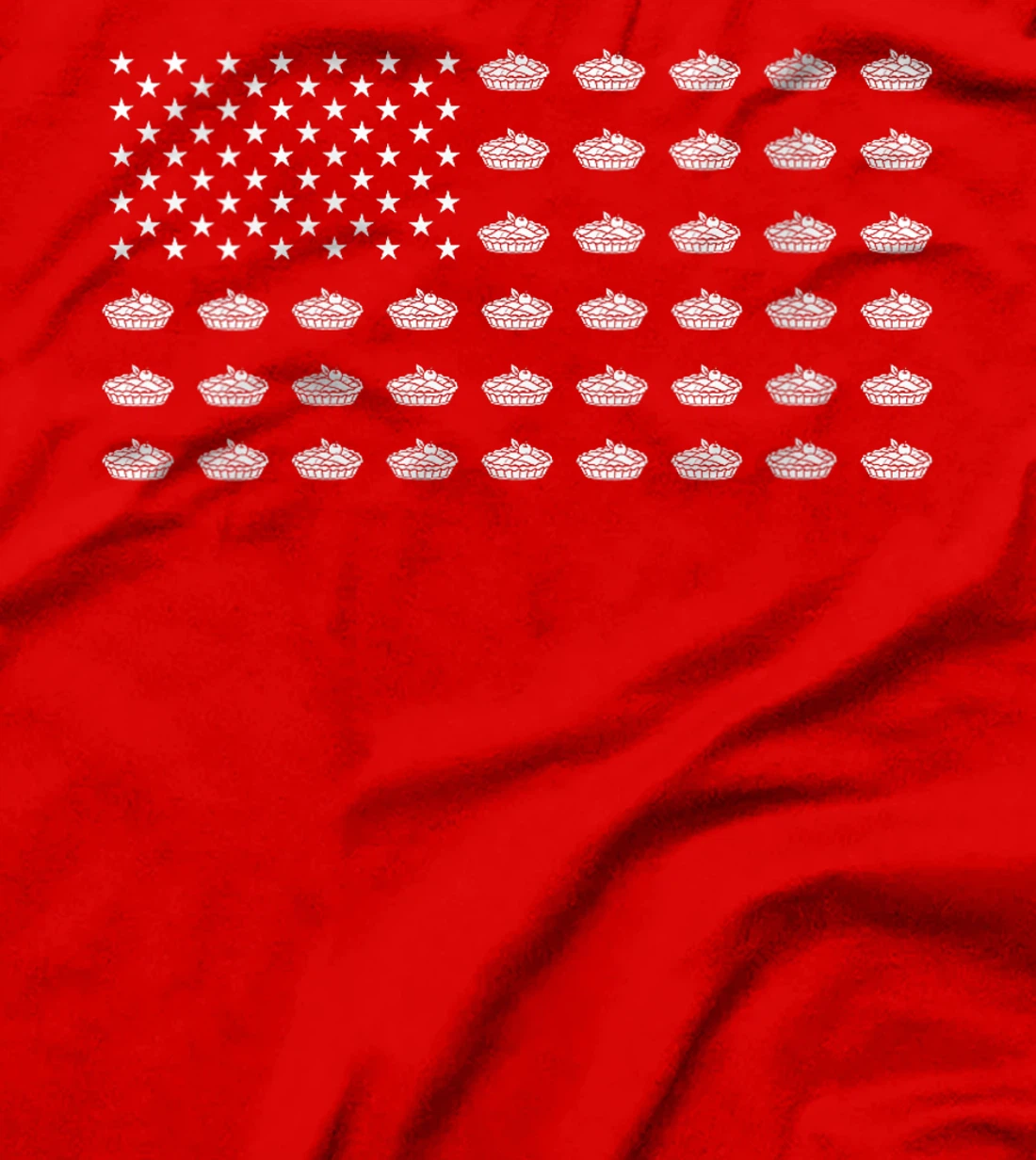 Womens American Flag Apple Pie USA Patriotism Patriot Veteran T-Shirt