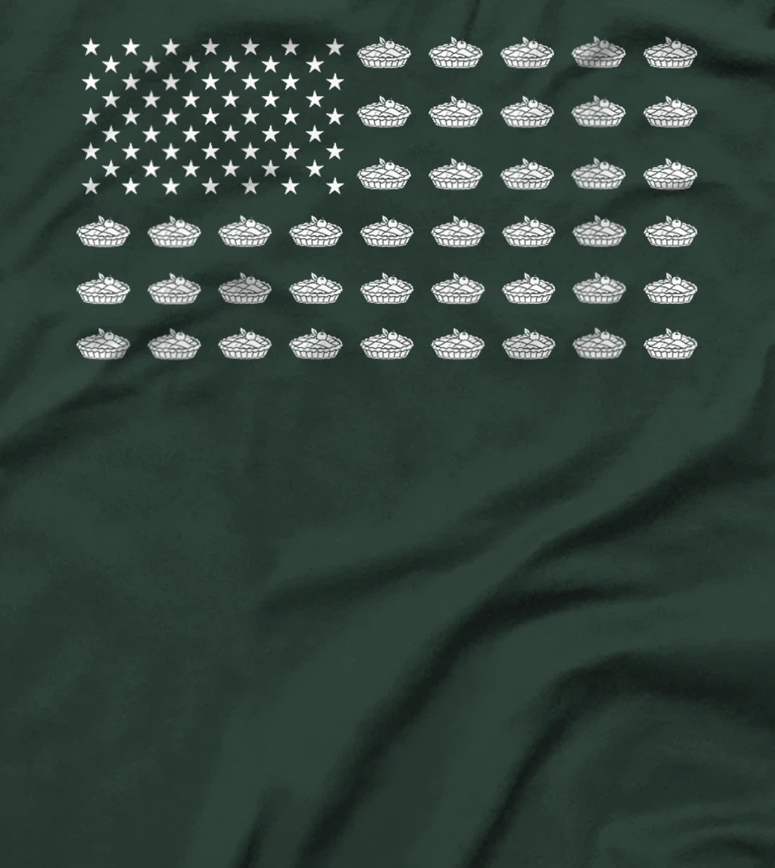 Womens American Flag Apple Pie USA Patriotism Patriot Veteran T-Shirt