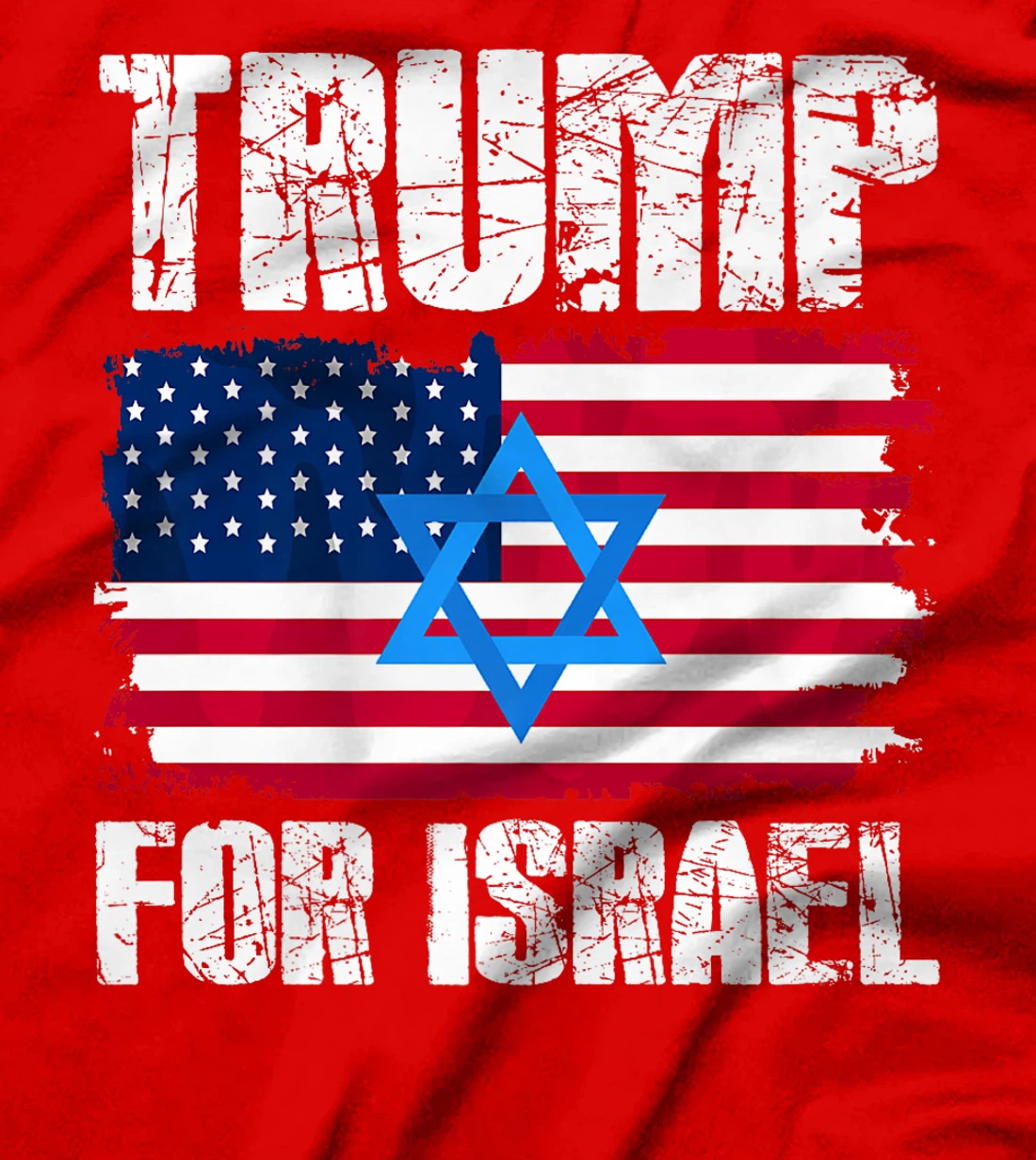 Womens Trump For Israel Republican Jewish Jews Donald Trump Voter T-Shirt