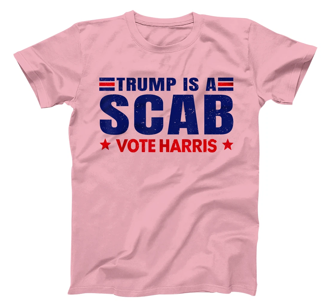 Donald Trump is a SCAB Vote Harris Walz Cat Lady T-Shirt