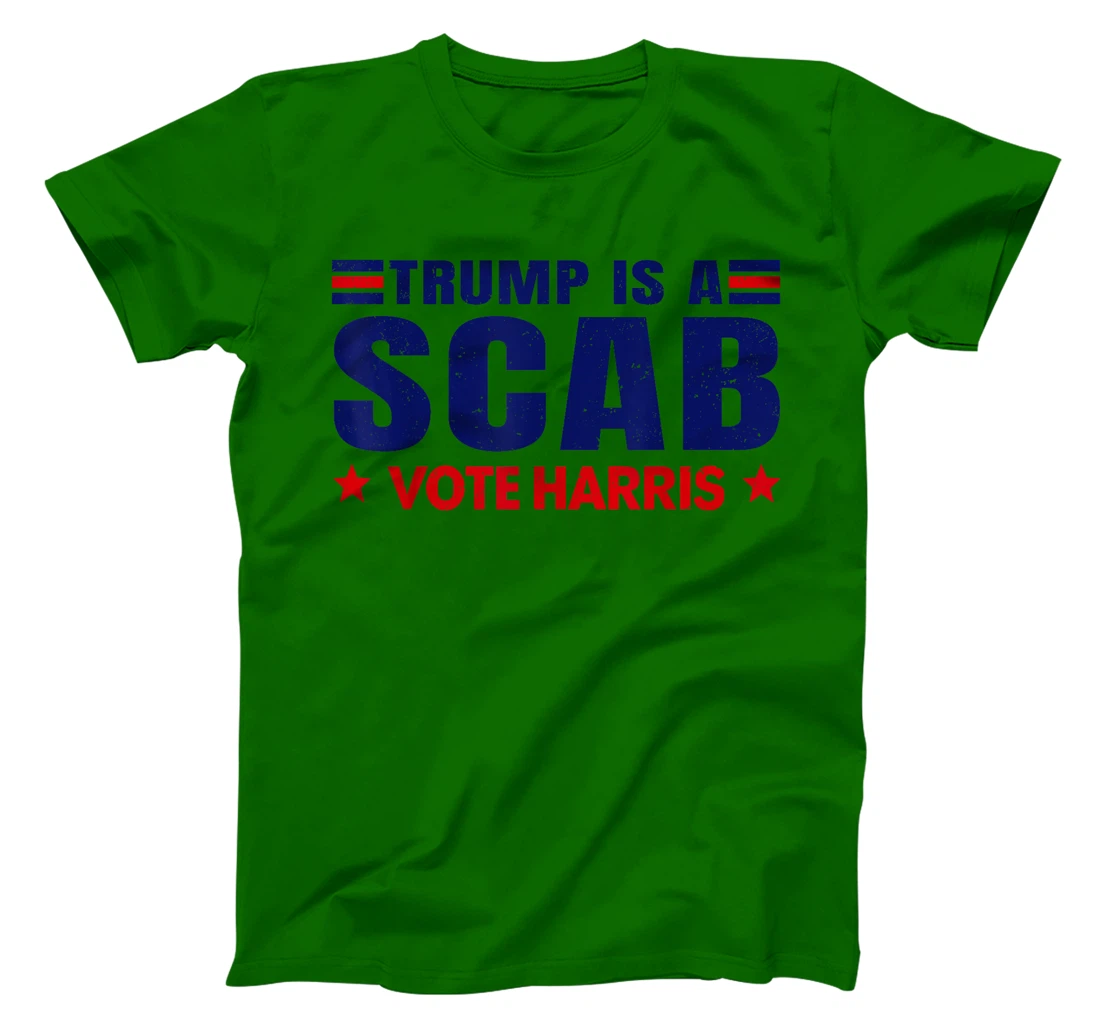 Donald Trump is a SCAB Vote Harris Walz Cat Lady T-Shirt