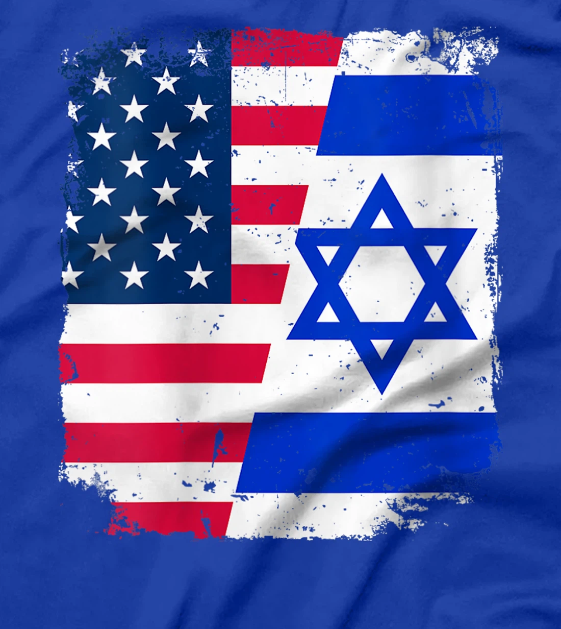 Womens American US Flag ISRAEL Friendship Country Vintage Design T-Shirt