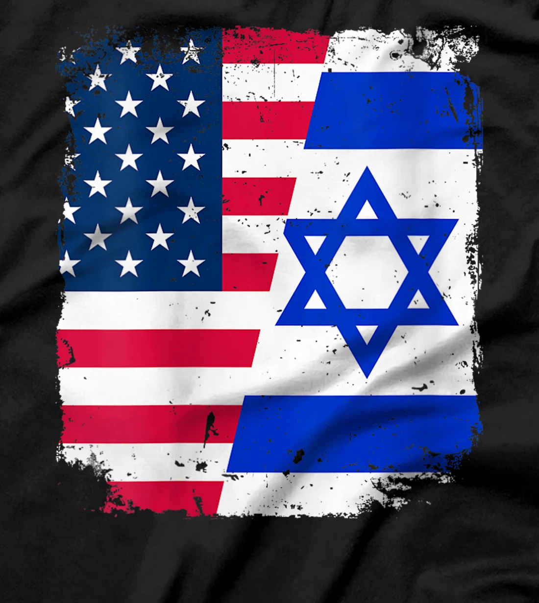 Womens American US Flag ISRAEL Friendship Country Vintage Design T-Shirt